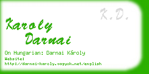 karoly darnai business card
